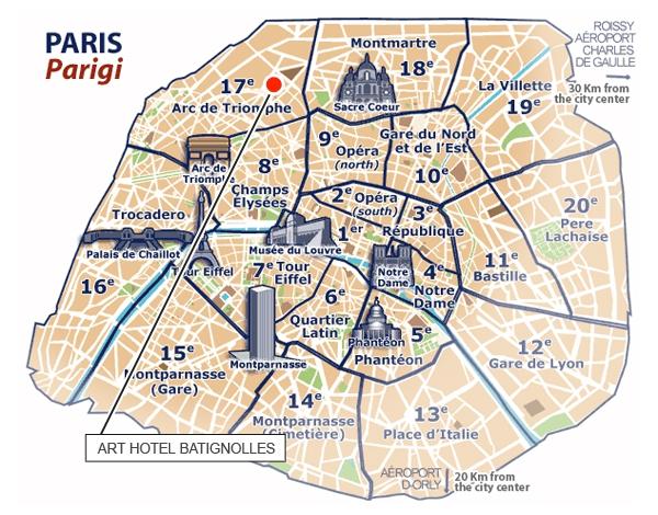 Location - Art Hotel Batignolles, Paris